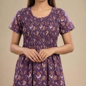 soft smocked bodice maxi nightgown – floral & abstract prints