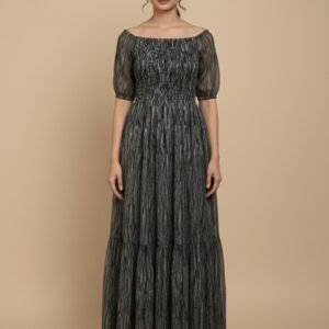 the ethereal crushed texture maxi gown the sreshtha