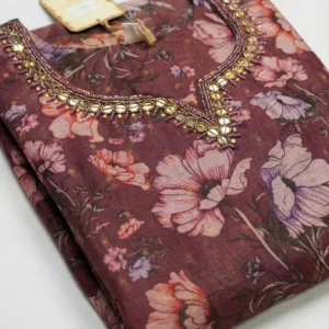 Rose Quartz Tissue Straight Kurta